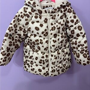 Leopard Print Puffer Jacket